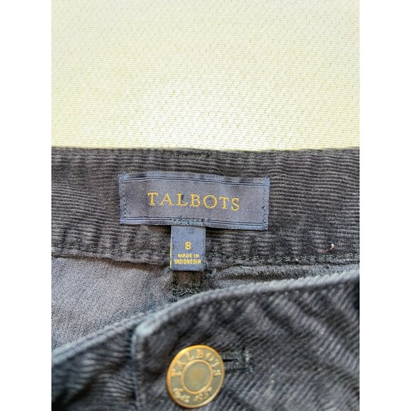 Talbots Women's Straight Leg Corduroy Curvy Jeans Stretch Size 8 Blue Mid Wash - Picture 3 of 12